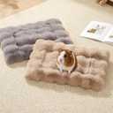 7 x Guinea Pig Bed Faux Fur Rabbit Bed Bunny Beds Plush Hamster Bedding Mats Soft & Warm for Indoor Small Animal Bed (Chinchilla Hedgehog Ferret) Grey 10111 Inch
