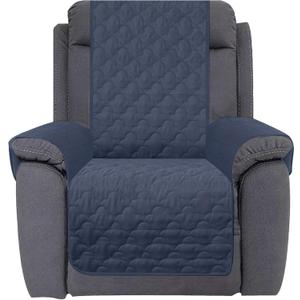 CHHKON Waterproof Nonslip Recliner Cover Stay in Place, Dog Couch Chair Cover Furniture Protector, Ideal Loveseat Slipcovers for Pets and Kids (Blue, 23'')