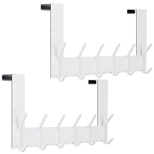 WEBI Over The Door Hook White,Over The Door Towel Rack,Door Hanger,Door Coat Towel Hanger,Door Coat Rack for Hanging Clothes,Jacket,Back of Bathroom,1Pack