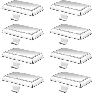 EBANKU Christmas Stocking Holder, 8 Packs Mantel Stocking Hangers Fireplace Stocking Holders Bases for Christmas Decorations (Silver)