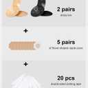 Sticky Bra Push Up 2 Pairs,Adhesive Bras Strapless Backless Bra for Women with Pasties (Beige+black)