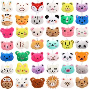 Sumind 42 Pcs Mini Plush Animals Toys Set, Cute Small Stuffed Animal Plush Keychain Decorations for Easter Themed Party Favors, Carnival Prizes, Rewards, Goodie Bags Filler(Lovely Style)