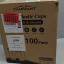 Charmount 100 Sets 20 oz Clear Plastic Cups with Lids and Straws, Disposable To Go Cups for Cold Drinks, Coffee Bar Accessories, Iced Coffee, Smoothies