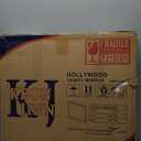 Keonjinn Gold Vanity Mirror with Lights, 15 Replaceable Bulbs Hollywood Makeup Mirror with 2 Replacement Bulbs, 3 Color Lights, Aluminum Metal Frame, USB Charging Port, 23" x 18" Large Lighted Mirror