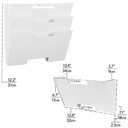 Wallniture Lisbon Wall File Holder Organizer for Office Storage, 3-Tier Mail and Magazine Holder Metal White