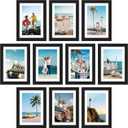 decorUhome 5x7 Picture Frame Set of 10, Display Photos 4x6 with Mat or 5x7 Unmatted for Picture Frames Collage Wall Decor, Black