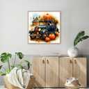 2 x JFYHAB 5D Pumpkin Diamond Art Kits for Adults, Car Diamond Painting Kits for Adults, Round Full Drill Diamond Art Autumn Craft for Home Wall Decor 12x12 inch