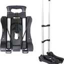 Sutekus Folding Hand Truck and Dolly 110-lbs Lightweight Portable Luggage Cart for School Travel Office Moving (Black)