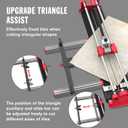 SHIJING 48'' Double Track Manual Tile Cutter with Laser Cutting Guide Porcelain Tile Cutter with Split Platen,Double Aluminum Base, 48 inch Duble Track