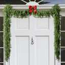 Watayo 9.8 Ft Realistic Touch Norfolk Pine Garland, Artificial Realistic Cedar Garland Christmas Garland for Mantle, Fake Norfolk Pine Greenery Garlands for Xmas Fireplace Window Indoor Outdoor Decor