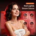 Viconor Portable Sauna Box, Infrared Sauna With 660nm Red Light & 850nm Infrared Red Light Therapy Device for Relaxation, Red Light Sauna for Home 5-Layer Waterproof Insulated, 3L/1200w Steamer, Chair