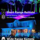 SUNVIE 12W RGB Color Changing Landscape Lights Low Voltage LED Landscape Lighting Remote Control Spotlight Waterproof Garden Yard Halloween Christmas Decoration Outdoor, 8 Pack with Connector