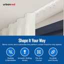 UrbanRed Flexible Bendable Ceiling Curtain Track, 16.4 ft (5 m), Mount for Rail with Curtain Tracks System, Room Divider, Curtains Rod, RV Ceiling Track for Curtains, White