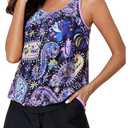 Summer Mae Blouson Women's Tankini Swimsuits Tummy Control Modest 2025 Two Piece with Sporty Pockets Bathing Suits 2XL