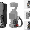 BRDRC Pocket 3 Magnetic Mount, Phone Holder for MagSafe Aluminum Alloy Magnet Expansion Adapter with Cold Shoe for DJI OSMO Pocket 3 Creator Combo Accessories (with Protective Cover)