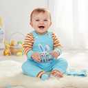 VINUOKER Baby Boy My First Outfit set 3Pcs Newborn Boy Clothes (Blue) 74