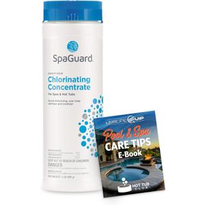 SpaGuard Chlorinating Concentrate 2lb Granular Spa Chlorine with LeisureQuip Hot Tub Care Ebook - Spa Care Chemicals