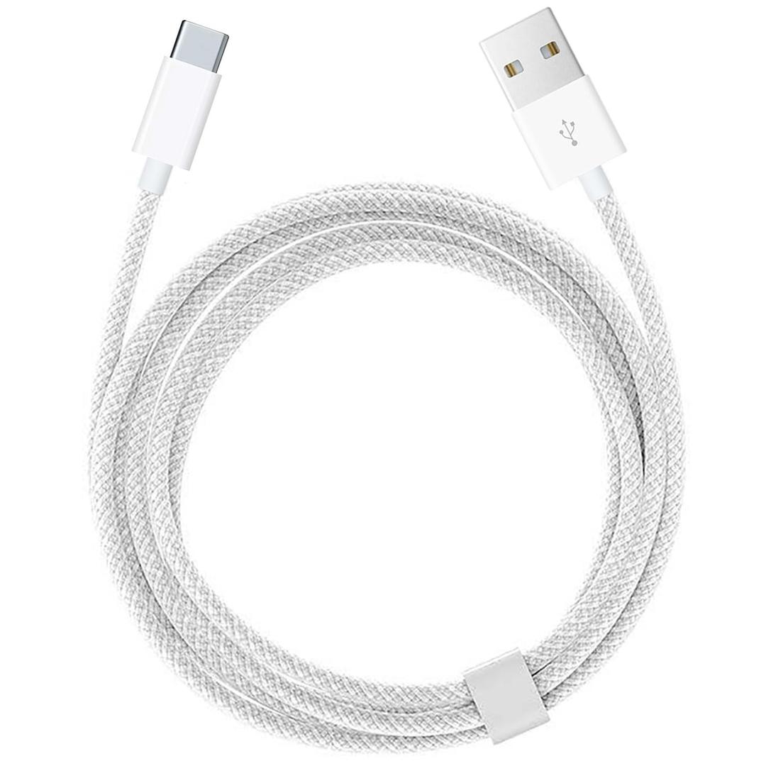 iPhone 15/16/16E/17/17E USB A to USB C Woven Cable for iPhone 17 15 16 Pro Max, 15/16 Plus, iPad 10th Gen,iPad Pro 12.9/11,iPad Air 5th/4th Gen,Mini 6th Type-c Charger Cord,Car CarPlay Charging Cable (5FT)