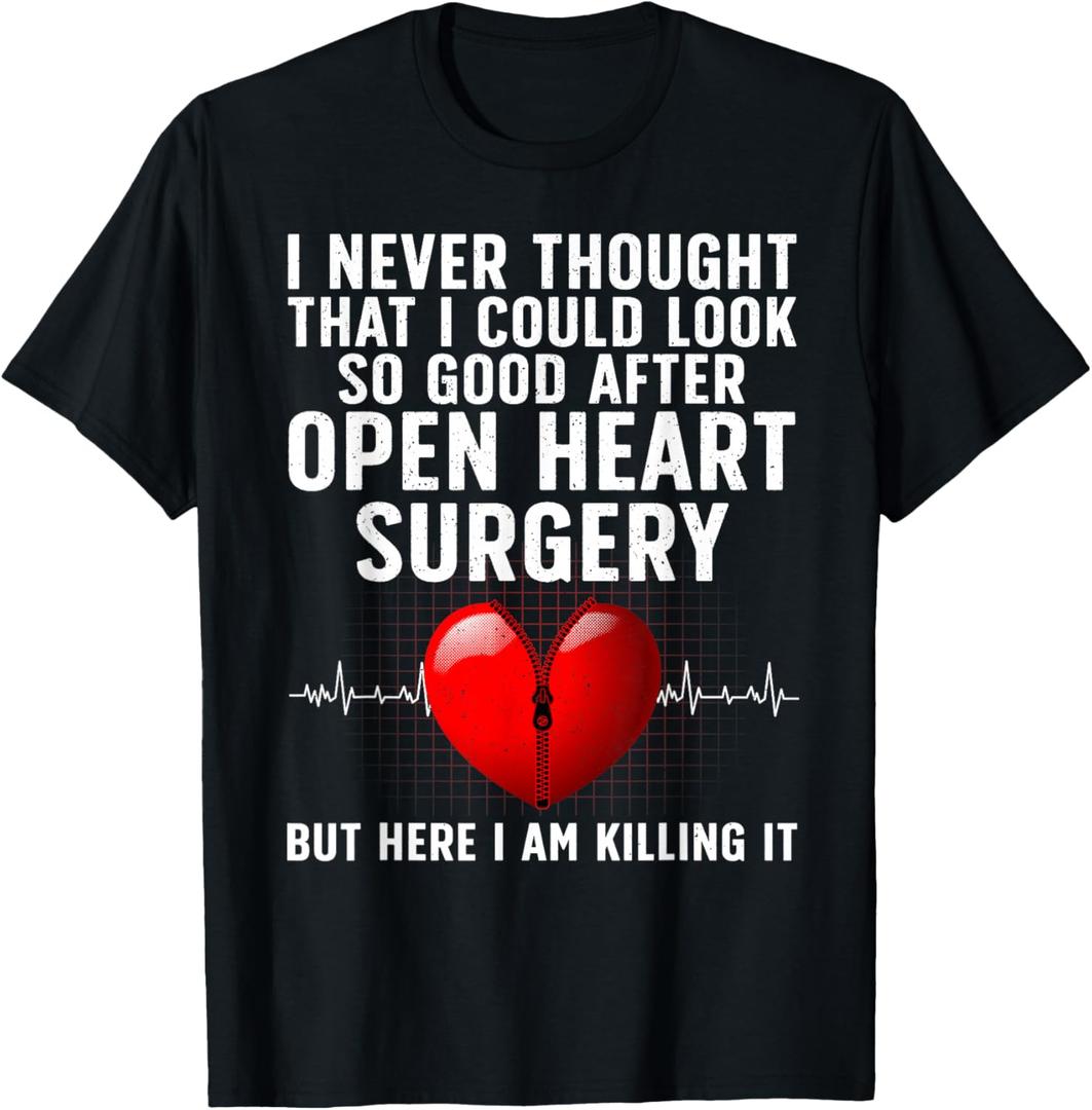 Open Heart Surgery Art For Men Women Heart Patient Operation T-Shirt