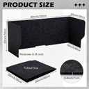 Dunzoom Large Desk Divider Foldable U Privacy Partition 48"L x 20"H, Black