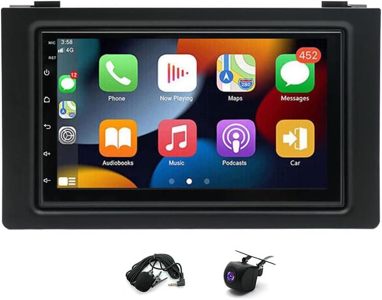 7" Android 13 Double Din Car Stereo with Wireless Carplay Android Auto fit for Saab 9-3 93 2007-2011 IPS Car Audio Receiver w/WiFi GPS Bluetooth AHD Backup Camera Mic,SWC/AV in/FM/AM Radio Receiver