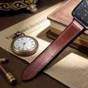 Magnetic Leather Bands Compatible with Apple Watch 49mm 46mm 45mm 44mm 42mm(S3/2/1) for Men Women, Genuine Leather with Magnetic Buckle for iWatch Ultra1/2/3 Series SE11/10/9/8/7/6/5/4/3/2/1