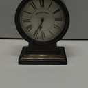 NIKKY HOME Vintage Gold Mantle Clock, Silent Non-Ticking Battery Operated Rustic Table Desk Shelf Clock for Living Room Decor