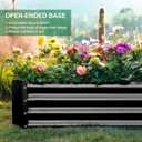 Land Guard 2 Pack 8x4x1ft Galvanized Metal Raised Garden Bed, Metal Planter Kit Box Outdoor for Deep-Rooted Vegetables, Flowers, Green and Herbs (Gray)