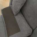 Sofa With Wood Base, Gray, 2 Seater