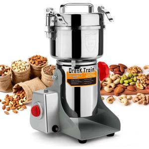 800G Electric Grain Grinder Mill，110V Swing-Type 304 High-speed Spice Herb Mill Commercial Powder Machine for Dry Cereals Grain Herb Spice Coffee Corn Bean Pepper, Etc., (800G High-Speed)