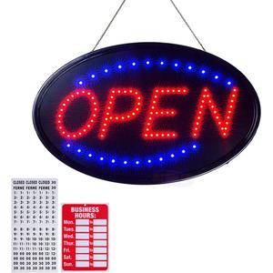 KEBE LED Open Signs for Business, Ultra Bright High Visibility Advertisement Board Electric Display Sign for Bar Hotel Shop Window Glass Door, 19"x10"