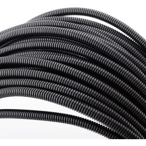 ZhiYo 100 FT 1/4 Wire Loom Split Tubing Auto Wire Conduit Flexible Cover (Black)