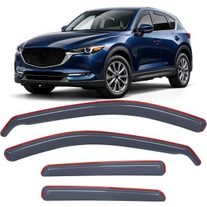 Nilight in-Channel Rain Guards Compatible with Mazda CX-5 2017-2025, Light Smoky Blue Vent Visors, Durable Window Deflectors for Fresh Air Circulation, 4PCS
