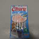 INABA Churu Cat Treats, Grain-Free, Lickable, Squeezable Creamy Pure Cat Treat/Topper with Vitamin E & Taurine, 0.5 Ounces Each Tube, 4 Tubes, Tuna with Scallop Recipe (EXP 03/19/26)