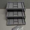 Drawer Organizer, Expandable Foldable Versatile Bathroom and Vanity Desk Drawer Organizer Trays, Plastic Storage for Makeup, Bedroom, Jewelry, Kitchen Utensils and Office (3