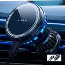 LISEN for MagSafe Car Mount Charger, 15W Wireless Car Charger Mount, [Update] Cooling Fan MagSafe Car Charger Hands Free iPhone Car Holder Mount Fit for iPhone 16 15 14 13 12 Pro Max Plus Mini, Black