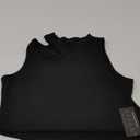LovelyWholesale Crop Tops for Women Sexy Cut Out Tops Mock Neck Tank Top XL