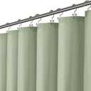 LiBa Green Shower Curtain, Fabric, Water Repellent Shower Curtain, Decorative Bathroom Curtains, 72" W x 72" H, Heavy Duty, Easy to Clean(Green)