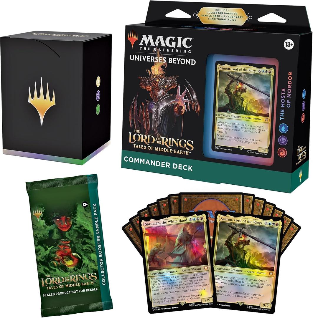 Magic: The Gathering The Lord of The Rings: Tales of Middle-Earth Commander Deck 4 + Collector Booster Sample Pack