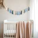 Boho Yarn Tassel Garland - Handmade Wall Hanging Decor for Nursery, Baby Shower, Kids Room, Classroom, Birthday Party | Macrame Tassels Bunting Banner for Bedroom, Office, Home Decoration (Sky Blue)