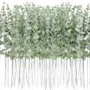 100 Pcs Eucalyptus Stems Faux Greenery Artificial Eucalyptus Leaves Eucalyptus Decor Greenery Stems Faux Greenery Branches for Wedding Centerpiece Flowers Bouquet Farmhouse Home Decor (Light Green)