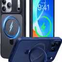 CASEKOO Ultra-Magnetic Stand for iPhone 17 Pro Max Case [Military Drop Protection] [Compatible with MagSafe] Shockproof Translucent Matte Slim Ring for iPhone 17 Pro Max Phone Case 6.9", Black