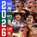 2 x 32Pack Soccer Inspired Souvenir Art USA Canada Mexico City Landmark Postcards, for Sports Fans (4x6 Inch)