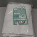 POLYTE 430 GSM Microfiber Oversize Quick Dry Lint Free Bath Towel, 60 x 30 in, 4 Pack (Waffle Weave) (White)