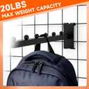 12-Pack Heavy Duty Gridwall Hooks, Black, 12 Inch with 6 Balls - Waterfall Display for Clothing Retail & Garage Organization, Panel & Slatwall Accessories