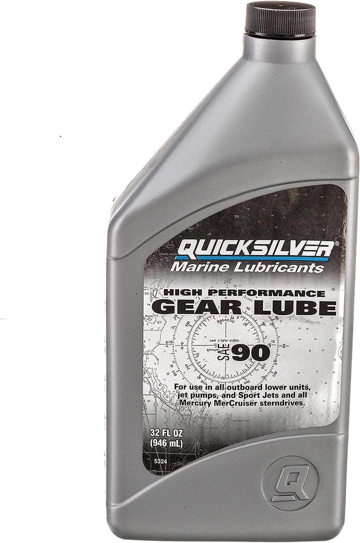 Quicksilver SAE 90 High Performance Gear Lube for Outboards and Sterndrives, 32 oz