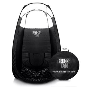 Pop Up Spray Tan Tent for Professionals - Waterproof Booth With Portable Carrying Case for Spray Tan Salons - Self Tanning Black by Bronze Tan