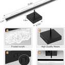 Black Bathroom Vanity Light Fixtures Over Mirror 25.6inch, Dimmable 3CCT 12W LED Bathroom Light Fixture, Modern Vanity Wall Lighting for Bedroom, Dressing Room, Cloak Room