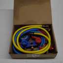 PB Motor Tech 3 Way AC Manifold Gauge Set for R134A, R410A, R22, R404A Refrigerants, with Quick Couplers, 410 Adapter, Puncturing Can Tap, Valve Core Tool. Perfect for Air Conditioning Maintenance
