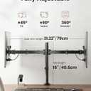 ErGear Dual Monitor Stand, Heavy Duty Adjustable Monitor Desk Mount for 2 Screens up to 32 Inches, Fully Adjustable Height, Tilt, Swivel, Rotate, Supports 17.6 lbs per Monitor Arm, Easy Installation